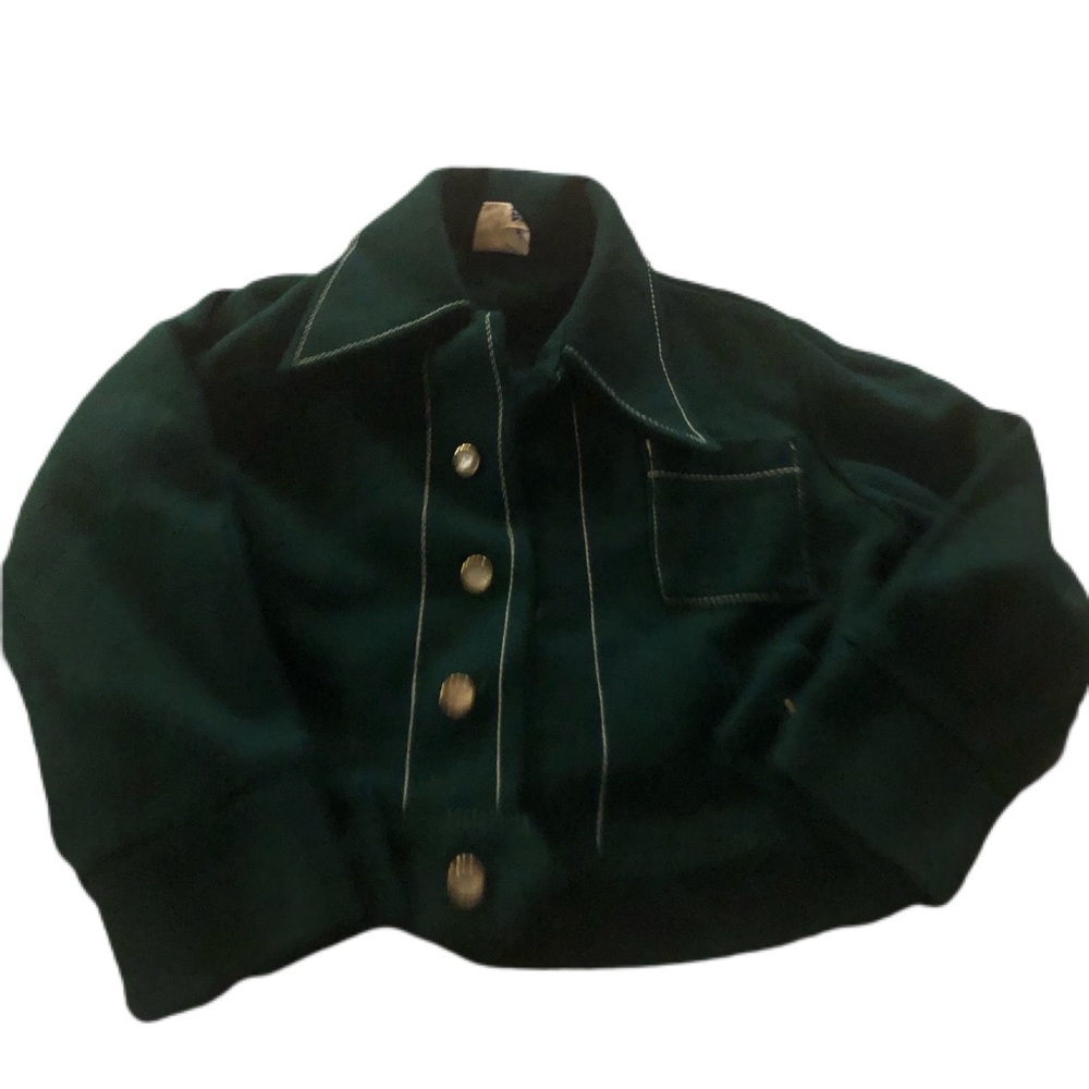 Peter piper 2t button down collared green shirt